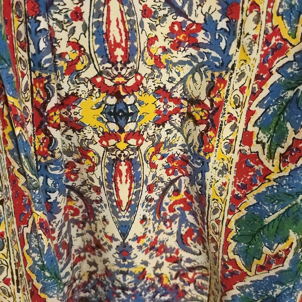 Vtg Ralph Lauren Hawaiian Shirt Men's Med Multicolor Floral Print Pullover 80s - Picture 10 of 12